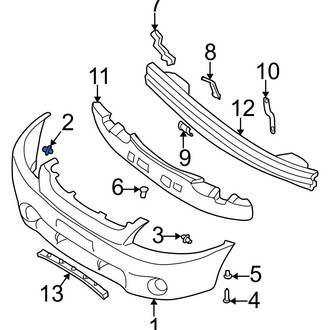 Hyundai OE - Front Bumper Cover Retainer