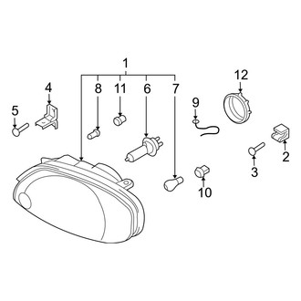 Hyundai OE - Front Lamps - Headlamp Components