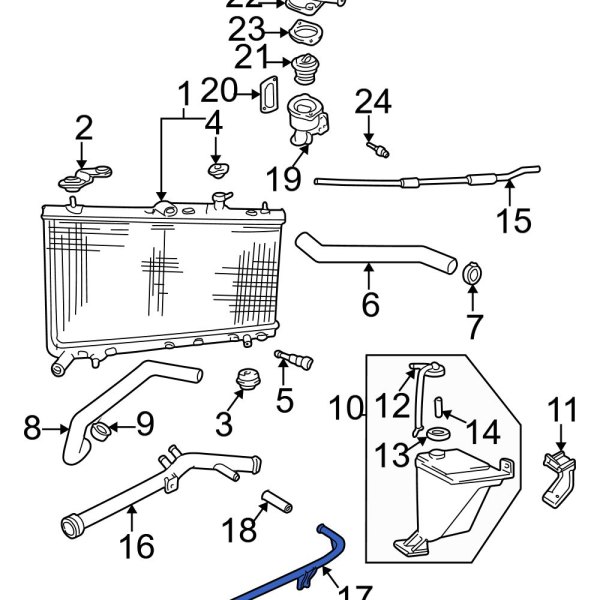 Hyundai OE 2543522050 Engine Coolant Bypass Pipe