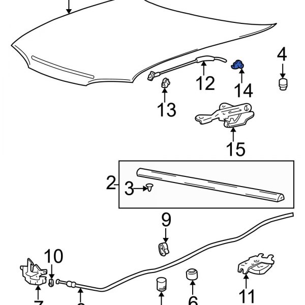 Hood Prop Rod Grommet