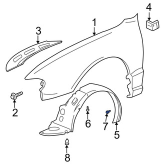 Hyundai OE - Fender Liner Retainer