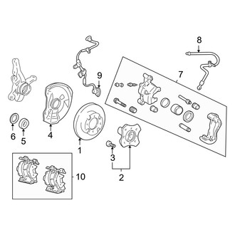 Hyundai OE - Front Suspension - Brake Components (GL / GS / L)