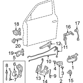 Hyundai OE - Front Door - Lock & Hardware (Hatchback)