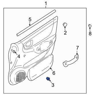 Hyundai OE - Front Lower Door Interior Trim Panel Grommet