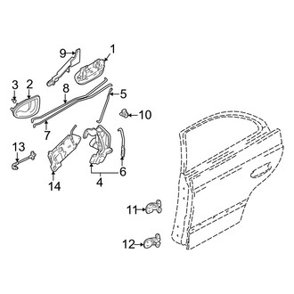 Hyundai OE - Rear Door - Lock & Hardware (Sedan)