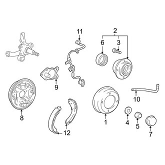 Hyundai OE - Rear Suspension - Brake Components (GL / GS / L)