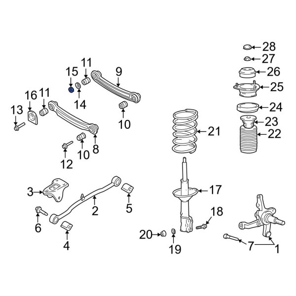 Suspension Control Arm Nut