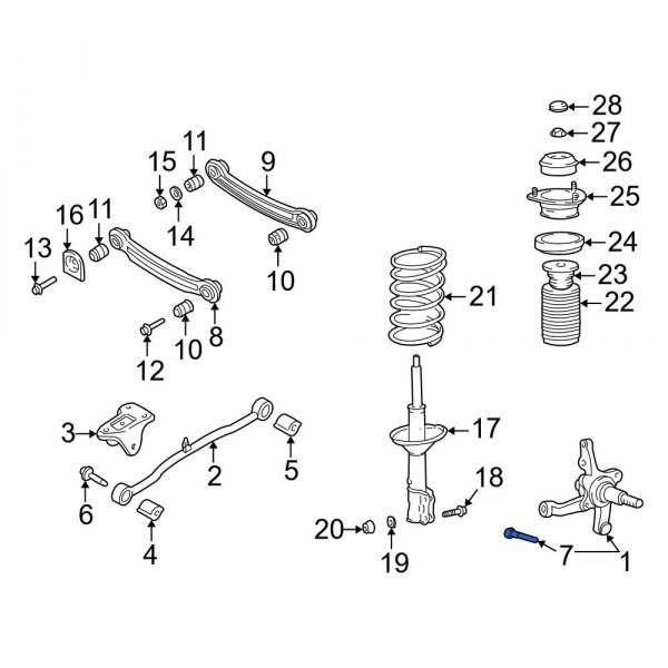 Suspension Trailing Arm Bolt