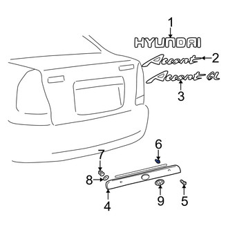 Hyundai OE - Rear Exterior Molding Clip