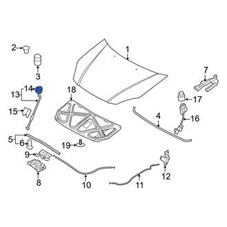 Hyundai OE - Hood Prop Rod Grommet