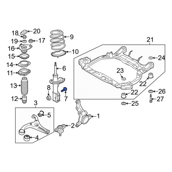 Suspension Strut Bolt