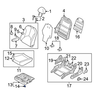 Hyundai OE - Front Left Power Seat Wiring Harness Clip