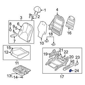 Hyundai OE - Front Left Seat Height Adjuster Handle
