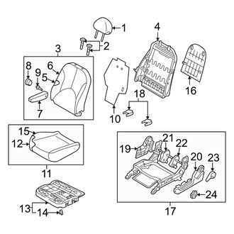 Hyundai OE - Seats & Tracks - Front Seat Components (Driver Seat)