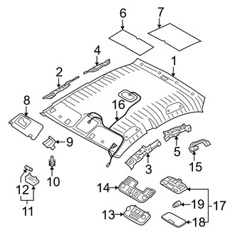 Hyundai OE - Roof - Interior Trim (Blue / GS / SE)