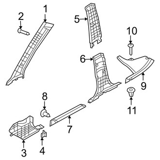 Hyundai OE - Pillars, Rocker & Floor - Interior Trim (Sedan)