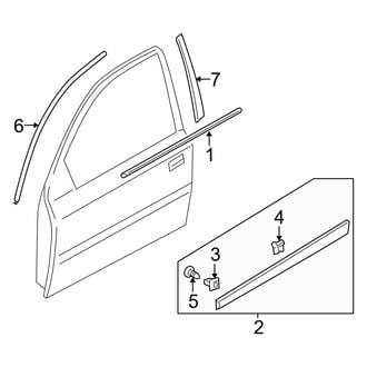 Hyundai OE - Front Door - Exterior Trim (GLS)