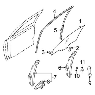 Hyundai OE - Front Door - Glass & Hardware (Sedan)