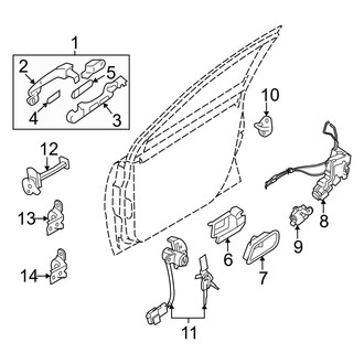 Hyundai OE - Front Door - Lock & Hardware (Sedan)