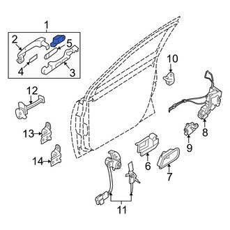 Hyundai OE - Front Left Outer Exterior Door Handle