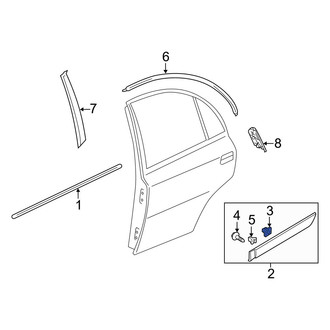 Hyundai OE - Rear Door Molding Clip