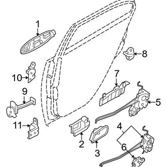 Hyundai OE - Rear Door - Lock & Hardware (GLS)