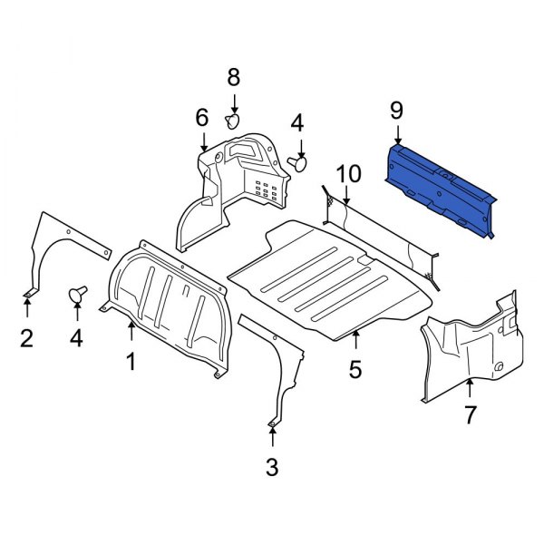 Rear Body Panel Trim Panel