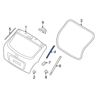 Hyundai OE - Rear Right Liftgate Reveal Molding