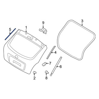 Hyundai OE - Rear Left Liftgate Reveal Molding
