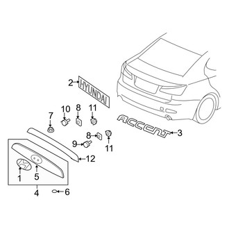 Hyundai OE - Trunk Lid - Exterior Trim (Sedan)