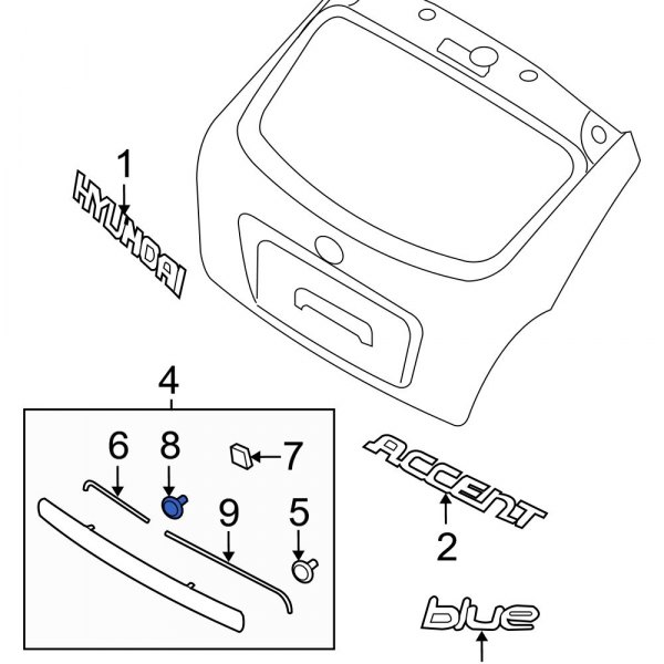 Body Trim Molding Bolt