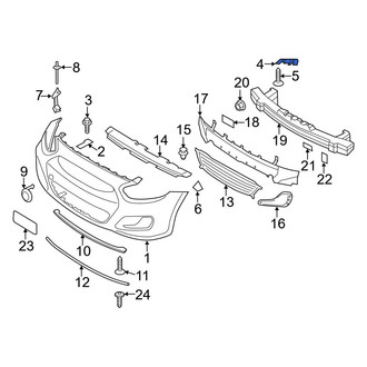 Hyundai OE - Left Upper Bumper Cover Bracket
