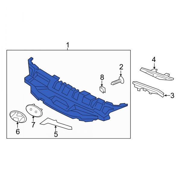 Hyundai OE 863501R100 - Front Upper Grille