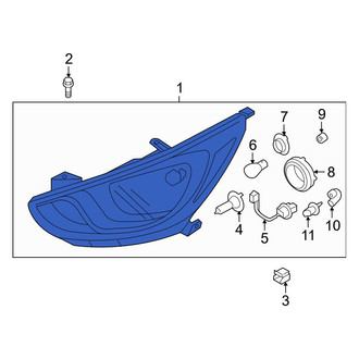 Hyundai OE - Front Left Headlight Assembly