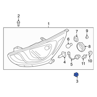 Hyundai OE - Headlight Fastener Clip