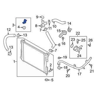 Hyundai OE - Upper Radiator Mount Bracket