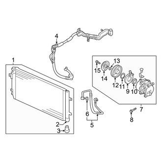 Hyundai OE - Air Conditioner & Heater - Condenser, Compressor & Lines (W/O External Control)