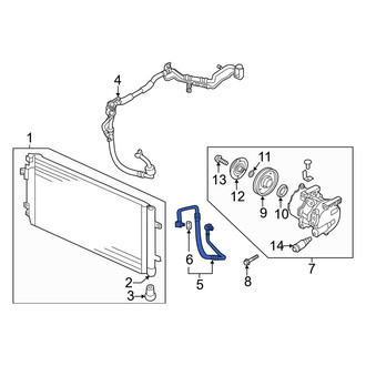 Hyundai OE - A/C Refrigerant Discharge Hose