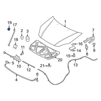 Hyundai OE - Hood Prop Rod Clip
