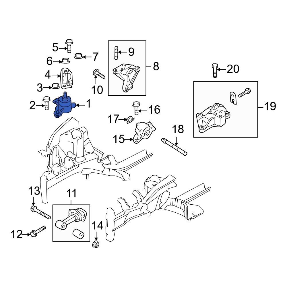 Hyundai OE 218101R010 - Front Engine Mount