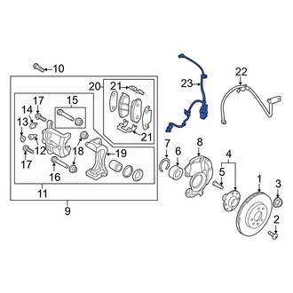 Hyundai OE - Front Left ABS Wheel Speed Sensor