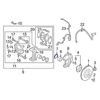 Hyundai OE - Wheel Bearing Snap Ring