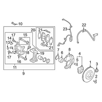 Hyundai OE - Front Suspension - Brake Components