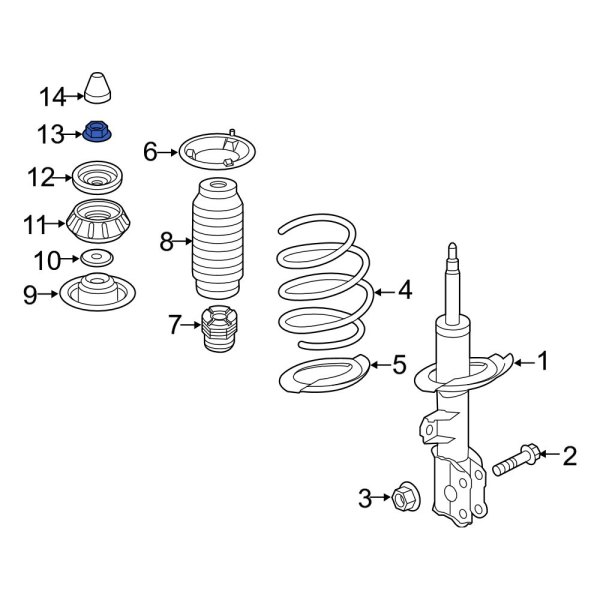 Suspension Strut Nut