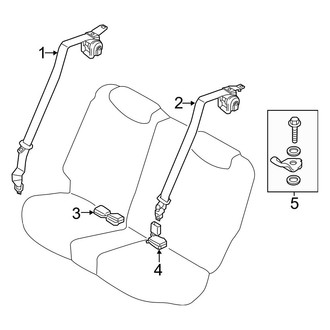 Hyundai OE - Restraint Systems - Rear Seat Belts