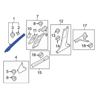 Hyundai OE - Left Outer Body A-Pillar Trim Panel