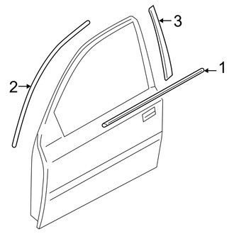 Hyundai OE - Front Door - Exterior Trim