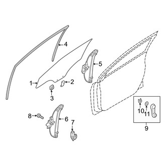 Hyundai OE - Front Door - Glass & Hardware (GLS Sedan)