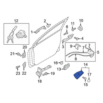 Hyundai OE - Front Right Outer Interior Door Handle Trim