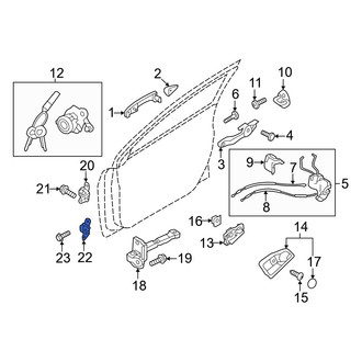 Hyundai OE - Front Right Lower Door Hinge